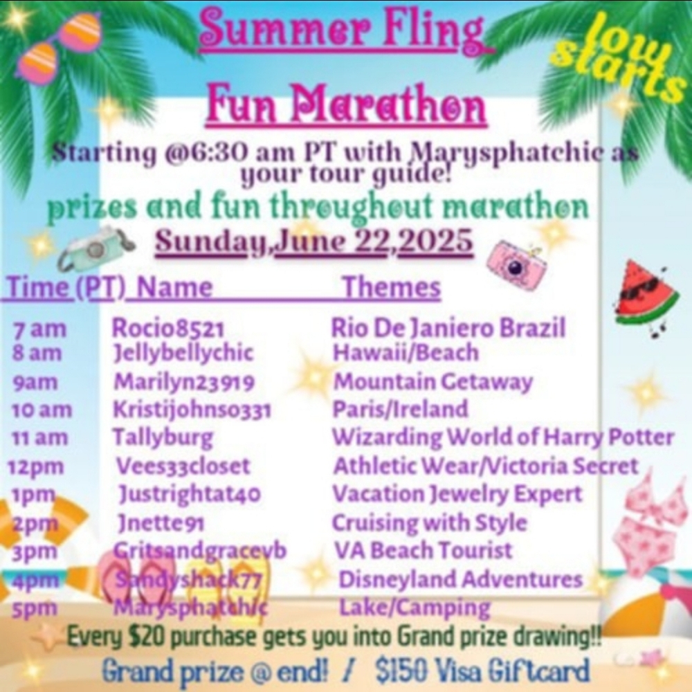 SUMMER FLING FUN MARATHON !!!! VACATION DESTINATIONS